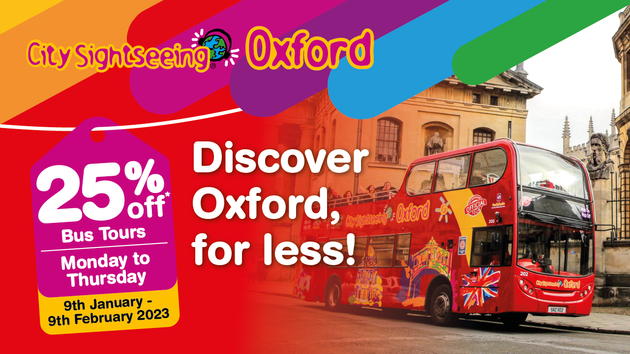 City Sightseeing Oxford bus. Discover Oxford for less!