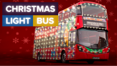 Christmas lights bus palmerston north