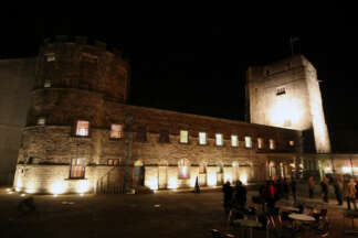Oxford Castle viewed at night
