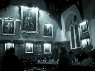 Visitors enjoying a spooky ghost tour in Oxford