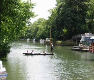 Punting on the river in Oxford